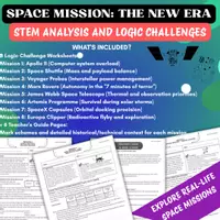 Vista previa - Hojas de trabajo - UK SPACE MISSION- STEM Analysis and Logic for Secondary School - Portada