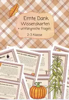 Vorschau - Arbeitsblätter - Ernte Dank Wissenskarten - Deckblatt
