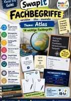 Vorschau - Arbeitsblätter - 🗺️ 14 FACHBEGRIFFE | Atlas | Karteikarten + Wortspeicher + Swap It Klassensatz + Übungsblatt + Test A/B + Lösungen + Smartboard-Quiz 🎮 - Deckblatt