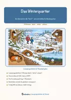 Vorschau - Stationenlernen - Das Winterquartier – Lesespurgeschichte mit Rätselaufgaben (Klasse 3) - Seite 1