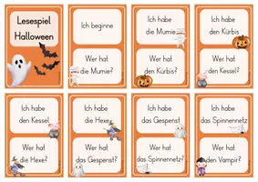 Vorschau - Spiele - Lesespiel Halloween | Ich habe... Wer hat | 31 Spielkarten - Seite 2