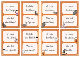 Vorschau - Spiele - Lesespiel Halloween | Ich habe... Wer hat | 31 Spielkarten - Seite 3