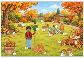 Vorschau - Arbeitsblätter - Lesespur Herbsttag im Garten | Übung Lesen Klasse 1-4 (auch im JüL) | 8 Niveaustufen mit Differenzierung - Seite 3