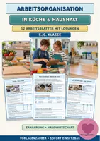 Vorschau - Unterrichtsreihen - Arbeitsorganisation in der Schulküche – 12 Arbeitsblätter | Klasse 5/6 - Deckblatt