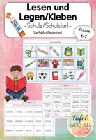 Vorschau - Arbeitsblätter - Materialpaket/Bundle: Lesen und Legen/Kleben (Kl.1-3) - Seite 1