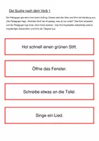 Vorschau - Stationenlernen - Auf der Suche nach dem Verb 1-4 - Seite 1