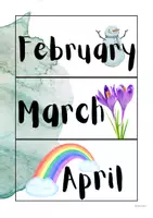 Vorschau - Präsentationen/Tafelbilder - Tafelkarten - Today's date, weather, season, month - Ritual - assistant teacher - Seite 3