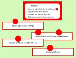 Vorschau - Stationenlernen - Auf der Suche nach dem Verb 1-4 - Deckblatt