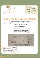 Vorschau - Poster - Werkraumregeln für deinen Fachunterricht - Deckblatt