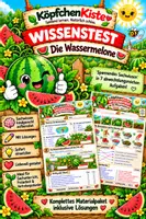 Vorschau - Test - Wassermelone Wissenstest & Zusatzaufgabe Sachunterricht - Deckblatt