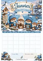 Aperçu - Affichage - Calendrier perpétuel petite loutre - Page 1