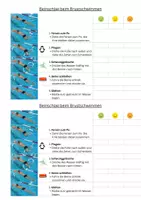 Vorschau - Arbeitsblätter - Phasenbild Brust-Beinschlag mit Selbsteinschätzung - Deckblatt