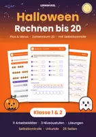 Vorschau - Arbeitsblätter - Halloween Rechnen bis 20 Klasse 1/2 - Deckblatt