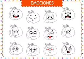 Vista previa - Hojas de trabajo - Calabazas de las Emociones - página 1