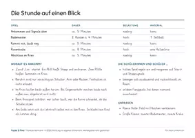 Vorschau - Stundenentwürfe - Sport: Die erste Sportstunde, drei Spiele ohne Ausscheiden - Seite 1