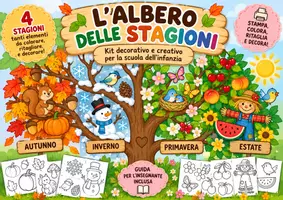 anteprima - Materiale per pittura e bricolage - L’albero delle stagioni - decorazione della classe infanzia - Pagina di copertina