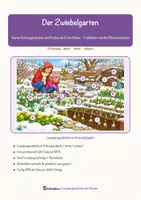 Vorschau - Mal- und Bastelvorlagen - Der Zwiebelgarten – Lesespurgeschichte mit Rätselaufgaben (Klasse 3) - Seite 1