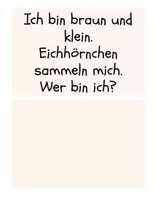 Vorschau - Aufgabenkarten - LESERÄTSEL
HERBST & WINTER
KLASSE 1
„WER BIN ICH?“ - Deckblatt