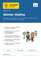 Vorschau - Arbeitsblätter - Winter Mathe Klasse 2: Einmaleins & Teilen - Deckblatt
