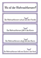 Vorschau - Stationenlernen - Wo ist der Weihnachtsmann - Präposition - braune Serie - Seite 1