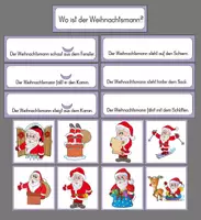 Vorschau - Stationenlernen - Wo ist der Weihnachtsmann - Präposition - braune Serie - Deckblatt