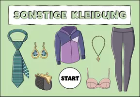 Vorschau - Interaktives Material - Interaktives Wortschatztraining "Sonstige Kleidung" DaZ / DaF / Deutsch - Seite 1