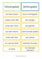 Vorschau - Stationenlernen - Ordnen nach ZEITANGABE oder ORTSANGABE - Seite 1