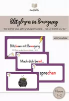 Vorschau - Präsentationen/Tafelbilder - Blitzlesen in Bewegung – Grundwortschatz Teil 2 - Deckblatt