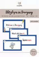 Vorschau - Präsentationen/Tafelbilder - Blitzlesen in Bewegung – Grundwortschatz Teil 1 - Deckblatt