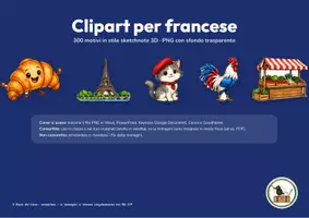 anteprima - Clipart / Immagini originali - 300 clipart per francese in stile sketchnote (PNG) - Pagina 1