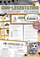Vorschau - Arbeitsblätter - Lesestation Halloween, Tandemlesen - Klasse 2 - Deckblatt