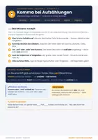 Vorschau - Stundenentwürfe - Komma bei Aufzählungen – Zeichensetzung Klasse 5/6 - Seite 1