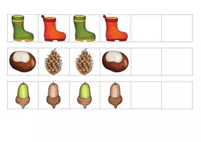 Vorschau - Arbeitsblätter - Lernmappe Reihen fortsetzen Herbst - Seite 1