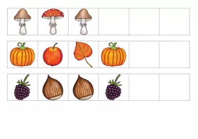 Vorschau - Arbeitsblätter - Lernmappe Reihen fortsetzen Herbst - Seite 2