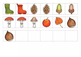Vorschau - Arbeitsblätter - Lernmappe Reihen fortsetzen Herbst - Seite 3