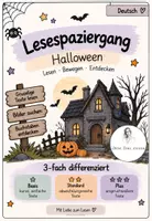 Vorschau - Arbeitsblätter - Lesespaziergang Halloween (3-fach differenziert) - Deckblatt