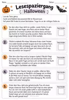 Vorschau - Arbeitsblätter - Lesespaziergang Halloween (3-fach differenziert) - Seite 2