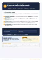 Vorschau - Stundenentwürfe - Komma beim Nebensatz (weil, dass, wenn) – Zeichensetzung - Seite 1