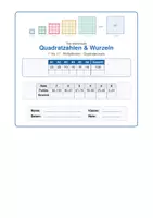 Vorschau - Klassenarbeiten - Mathe-Test: Quadratzahlen & Wurzeln ($1^2$ bis $25^2$) – Grundlagen sicher beherrschen (Klasse 7–9) - Deckblatt