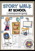 Vorschau - Stundenentwürfe - At school - STORY WALK (Lesespaziergang) 5-fach differenziert - Deckblatt