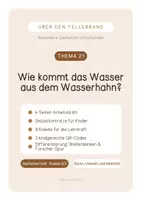 Vorschau - Stundenentwürfe - Wie kommt das Wasser aus dem Wasserhahn? Einzelne Sachunterrichtsstunden mit Lösungen - Deckblatt