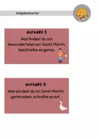 Vorschau - Arbeitsblätter - Sankt Martins Aufgabenkarten 3 - 4 Klasse - Seite 1