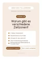 Vorschau - Stundenentwürfe - Warum gibt es verschiedene Zeitzonen? Einzelne Sachunterrichtsstunden mit Lösungen - Deckblatt