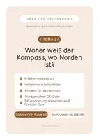 Vorschau - Stundenentwürfe - Woher weiß der Kompass, wo Norden ist? Einzelne Sachunterrichtsstunden mit Lösungen - Deckblatt