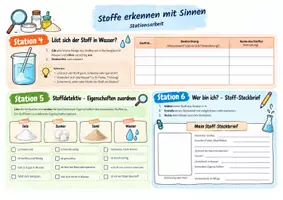Vorschau - Arbeitsblätter - Stoffeigenschaften entdecken – Stoffe erkennen & untersuchen - Seite 1