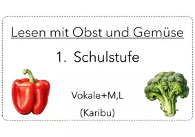 Vorschau - Präsentationen/Tafelbilder - Blitzlesen 1. Klasse – Silben & Wörter | Karibu M+L - Seite 1