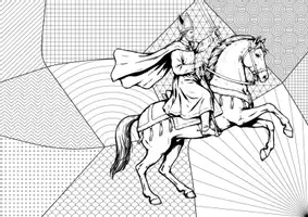 Vorschau - Mal- und Bastelvorlagen - St. Martin - Pop Art Ausmalbild - Seite 2