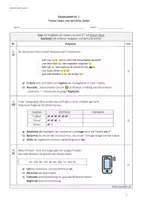 Vorschau - Klassenarbeiten - Klassenarbeit Mathematik Klasse 5 – Daten und natürliche Zahlen mit Bewertungsbogen - Deckblatt
