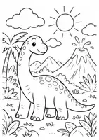 Vorschau - Mal- und Bastelvorlagen - Dinosaurier Ausmalbilder – 20 Dino-Malvorlagen für Kinder | Ausmalbuch PDF | Bold & Easy - Seite 3