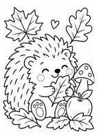 Vorschau - Mal- und Bastelvorlagen - Herbst Ausmalbilder für Kinder | 28 Malvorlagen Herbst | Bold & Easy Ausmalheft | Kita Vorschule Grundschule | PDF Download - Seite 1